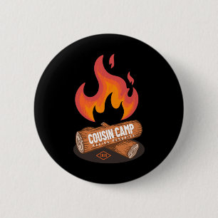 Badge Rond 5 Cm Camp de cousins 2025 Camping d'été amusant Graphiq