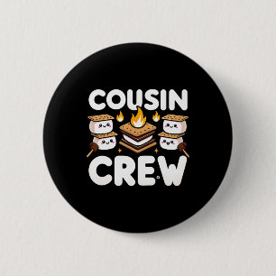 Badge Rond 5 Cm Camp de cousins 2025 Vacances familiales Camping d