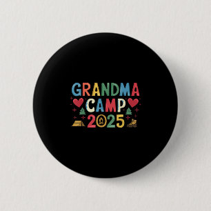 Badge Rond 5 Cm Camp de grand-mère 2025 Cousins Camping de vacance