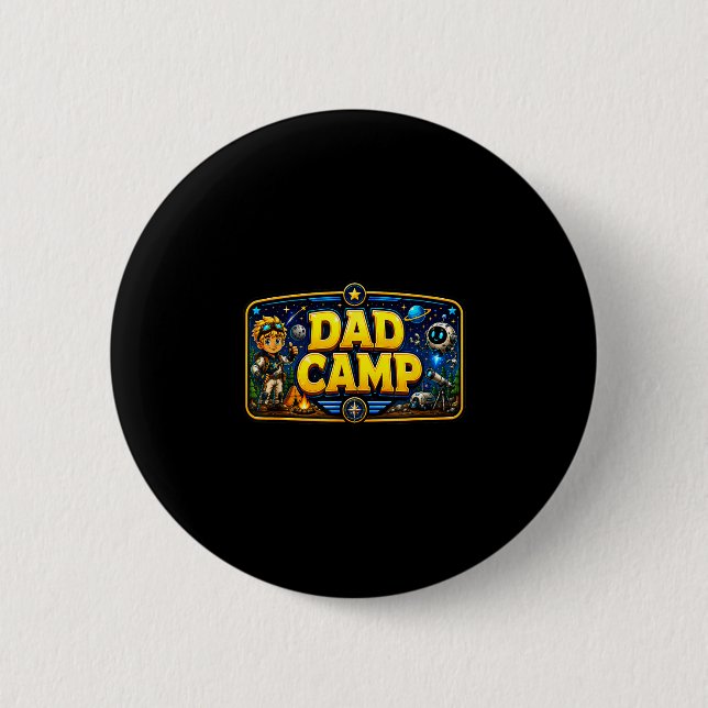 Badge Rond 5 Cm camp de papa  (Devant)
