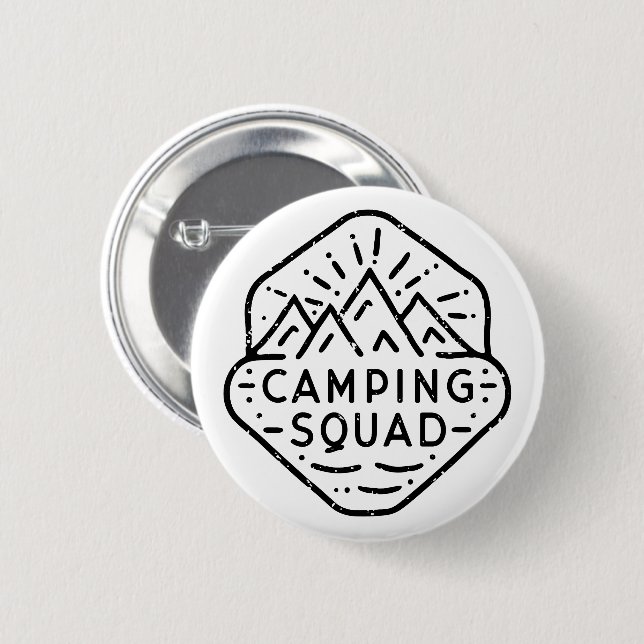 Badge Rond 5 Cm Camp d'été de jumelage de l'équipe de camping (Devant & derrière)