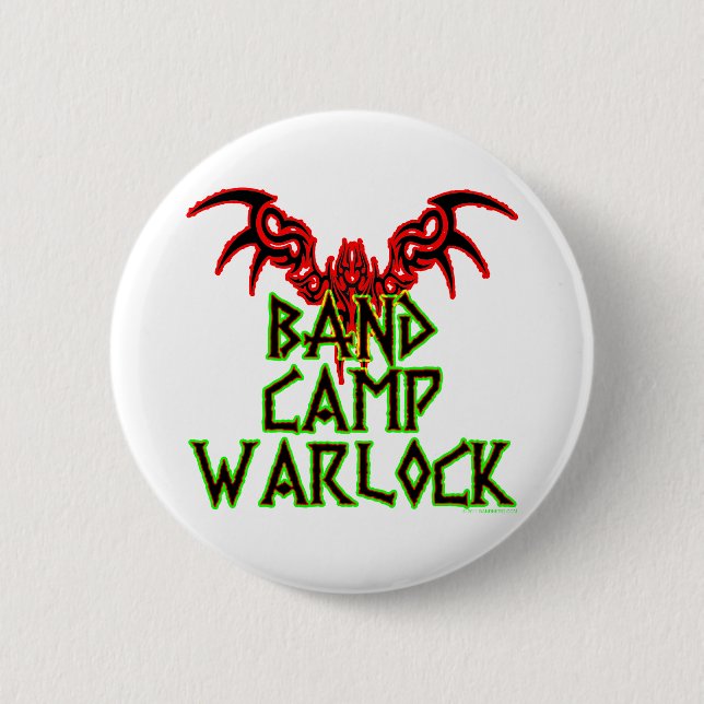 Badge Rond 5 Cm Camp Warlock de bande (Devant)