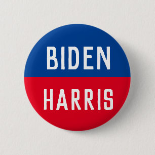 Badge Rond 5 Cm Campagne Biden Harris bleu et rouge