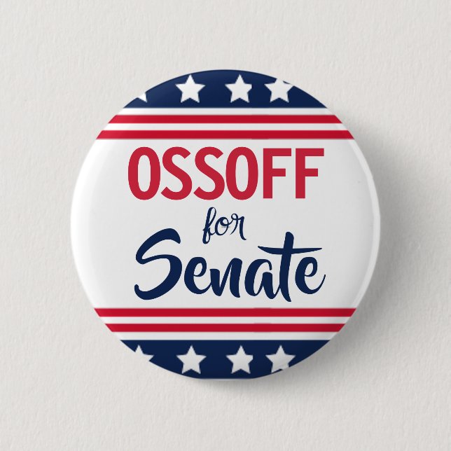Badge Rond 5 Cm Campagne d'Ossoff au Sénat (Devant)