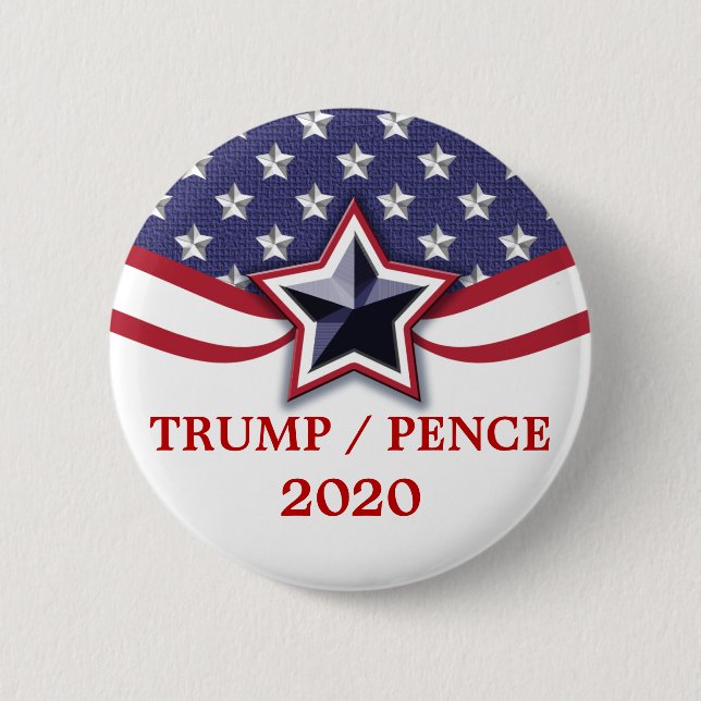 Badge Rond 5 Cm Campagne électorale présidentielle de Trump Pence  (Devant)