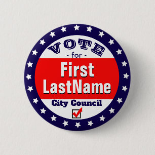 Badge Rond 5 Cm Campagne personnalisée Conseil municipal