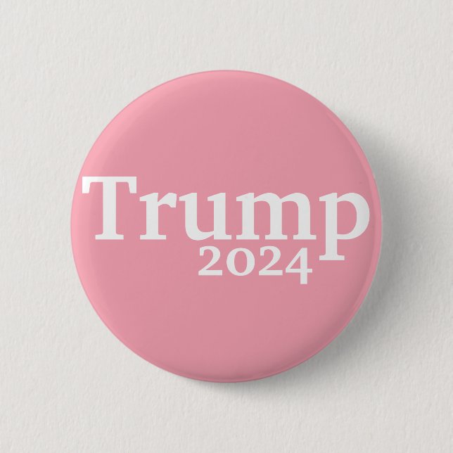 Badge Rond 5 Cm Campagne Pink Trump 2024 (Devant)