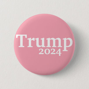 Badge Rond 5 Cm Campagne Pink Trump 2024