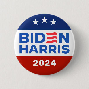 Badge Rond 5 Cm Campagne présidentielle de Biden Harris 2024