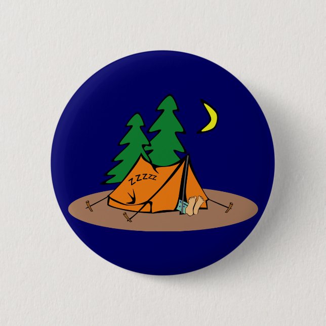 Badge Rond 5 Cm Camping (Devant)