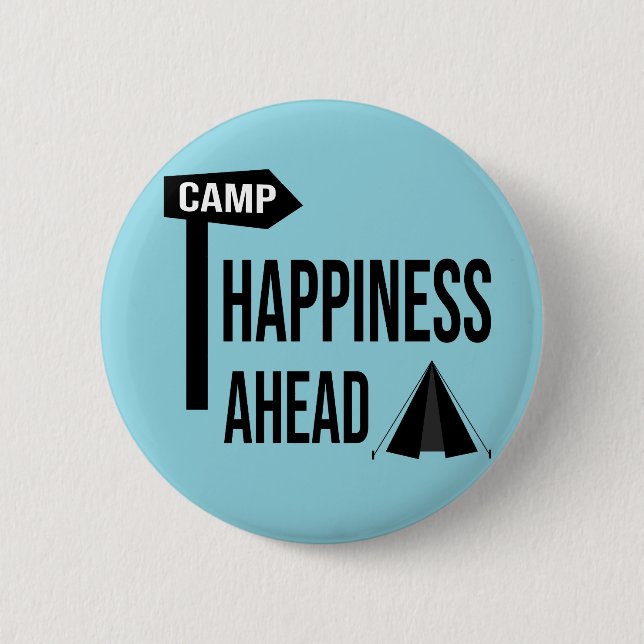 Badge Rond 5 Cm Camping Cool (Devant)