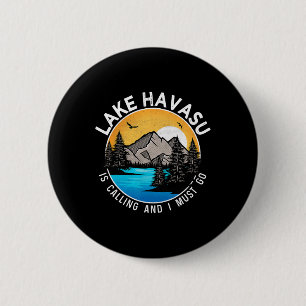 Badge Rond 5 Cm Camping de pêche - Lac Lakeview Havasu