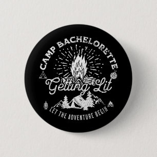 Badge Rond 5 Cm Camping Enterrement de Vie de Célibataire Mariée à