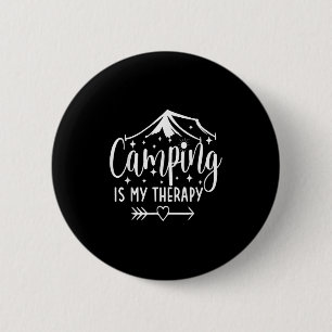 Badge Rond 5 Cm Camping Est Ma Thérapie Amusante Camping