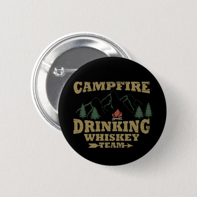 Badge Rond 5 Cm camping et boisson (Devant & derrière)