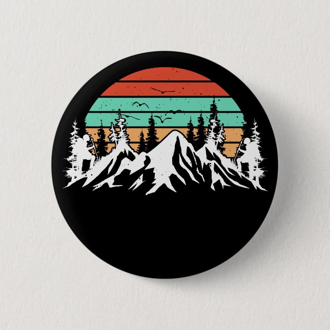Badge Rond 5 Cm Camping extérieur Randonnée de déballage (Devant)