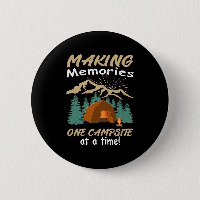 Badge Rond 5 Cm CAMPING Faire des souvenirs (Devant)