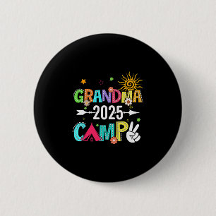 Badge Rond 5 Cm Camping Grand-mère 2025 Vacances familiales Campin