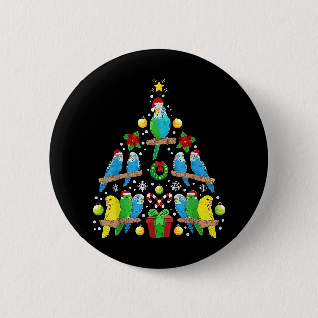 Badge Rond 5 Cm Camping Noël Arbre correspondant Famille Noël (Devant)