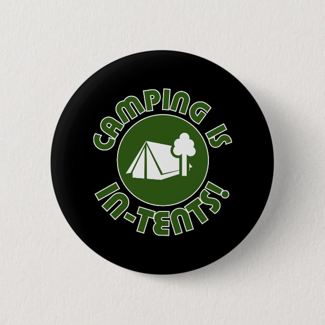 Badge Rond 5 Cm Camping sous tentes (Devant)