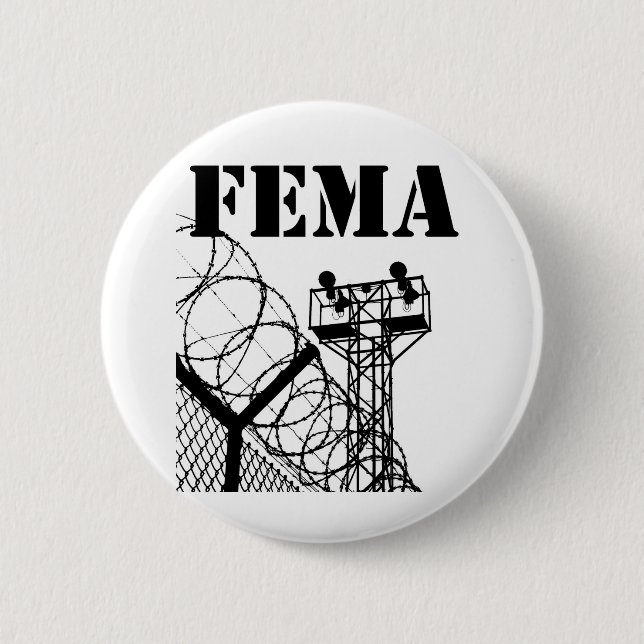 Badge Rond 5 Cm Camps de FEMA (Devant)