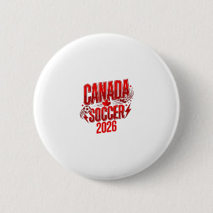 Badge Rond 5 Cm Canada Soccer 2026 Soccer Bold Typographie de pays