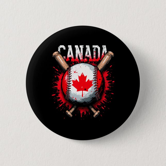Badge Rond 5 Cm Canada Vendre de la feuille d'érable (Devant)