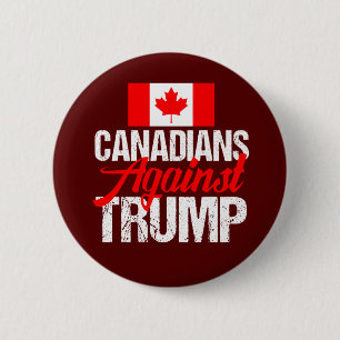 Badge Rond 5 Cm Canadiens contre Donald Trump