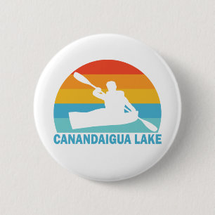 Badge Rond 5 Cm Canandaigua Lake New York Kayak