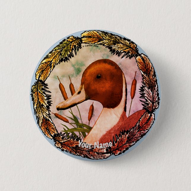 Badge Rond 5 Cm Canard à intail (Devant)