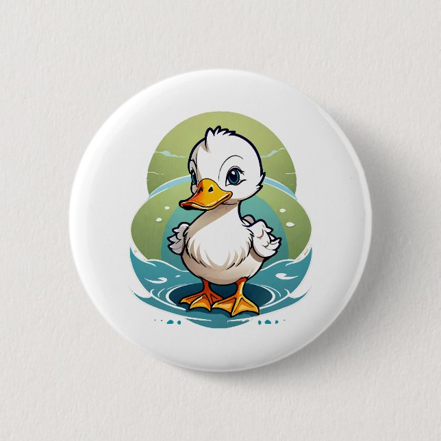 Badge Rond 5 Cm canard-colvert (Devant)