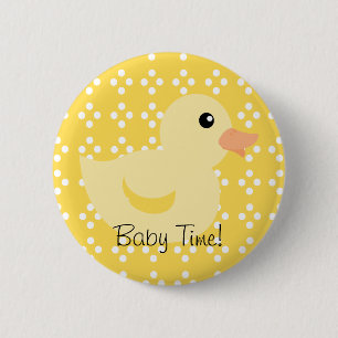 Badge Rond 5 Cm Canard de Bedotted en jaune