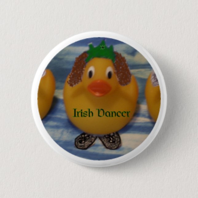 Badge Rond 5 Cm Canard irlandais de danseur (Devant)