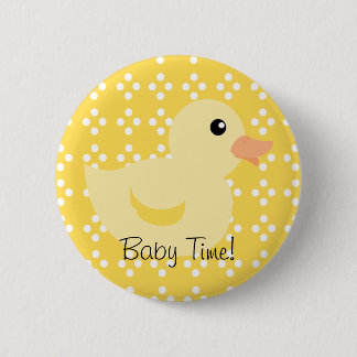 Badge Rond 5 Cm Canard tacheté en jaune