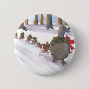 Badge Rond 5 Cm canards communs à boston pendant les vacances d'hi