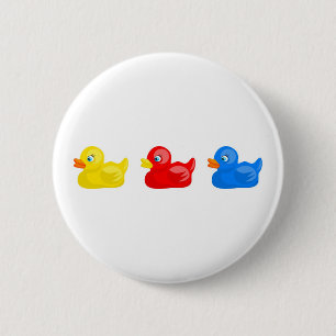 Badge Rond 5 Cm Canards en caoutchouc