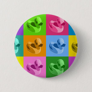 Badge Rond 5 Cm Canards en caoutchouc