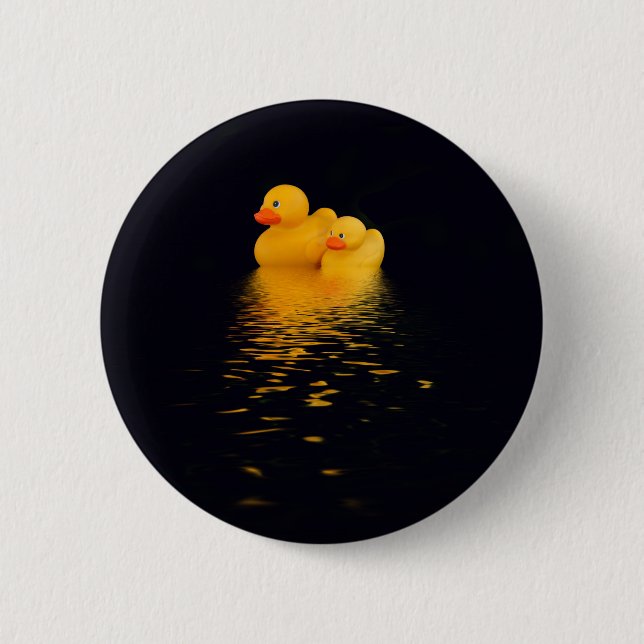 Badge Rond 5 Cm Canards qui passent la nuit (Devant)