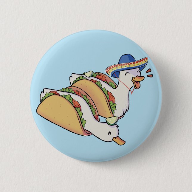 Badge Rond 5 Cm canards tacos (Devant)