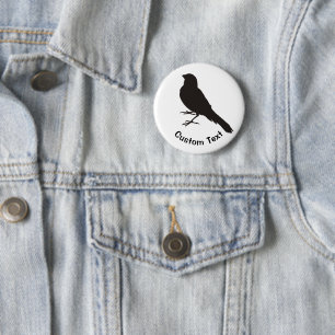 Badge Rond 5 Cm Canari debout