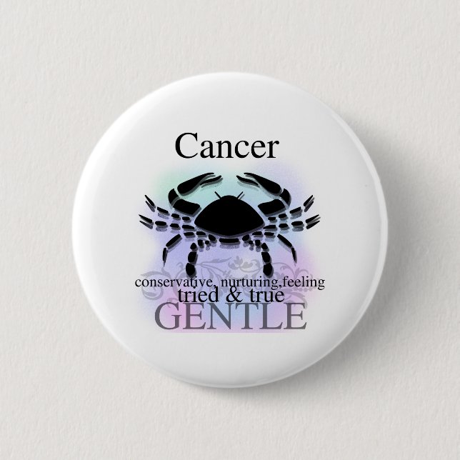 Badge Rond 5 Cm Cancer au sujet de vous (Devant)