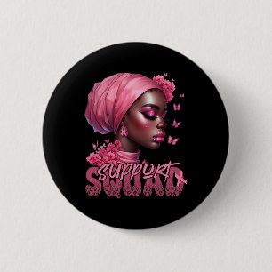 Badge Rond 5 Cm Cancer Black Femme Chemise Support Squad Black Fem