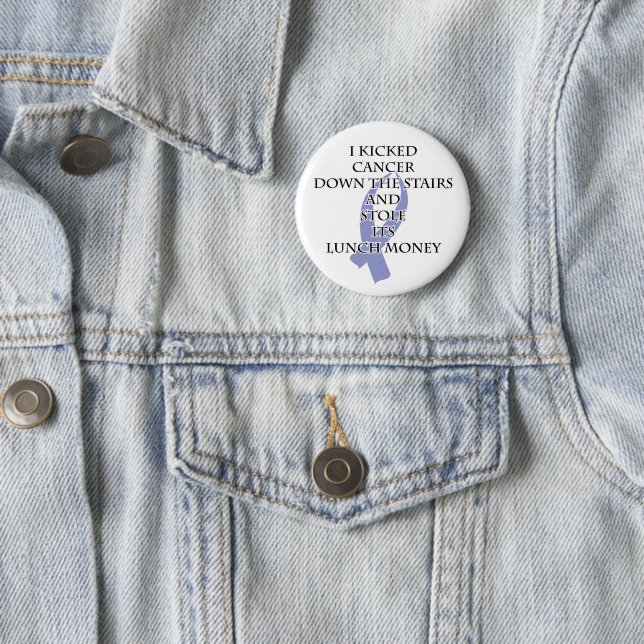 Badge Rond 5 Cm Cancer Bully (Ruban périphérique) (En situation)