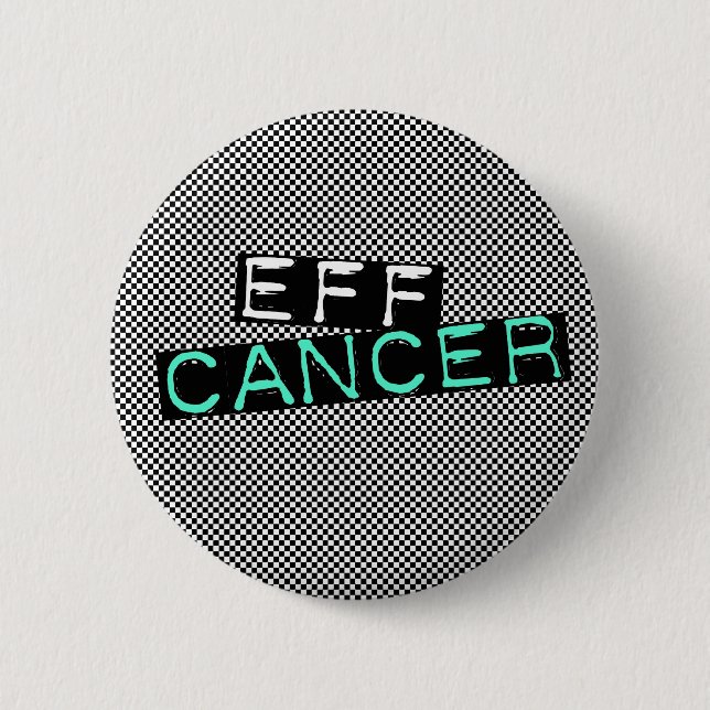 Badge Rond 5 Cm cancer checkered d'EFF (Devant)