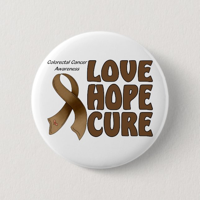 Badge Rond 5 Cm Cancer côlorectal Awareeness (Devant)
