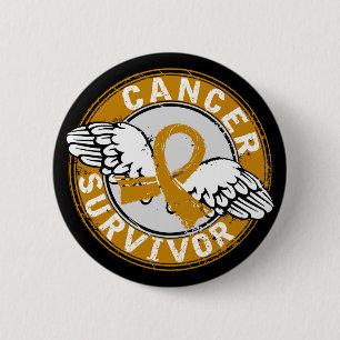 Badge Rond 5 Cm Cancer d'annexe du survivant 14
