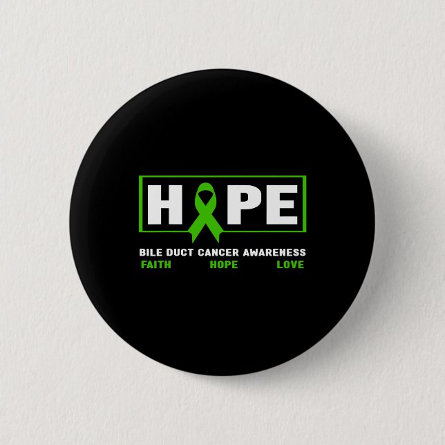 Badge Rond 5 Cm Cancer de la bille - Espérance Conscience du cance (Devant)