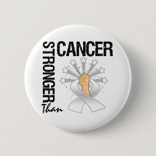 Badge Rond 5 Cm Cancer de poumon - plus fort que le Cancer
