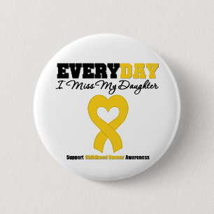 Badge Rond 5 Cm Cancer d'enfance chaque Mlle My Daughter du jour I