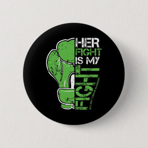 Badge Rond 5 Cm Cancer du canal Son combat est mon combat Gant de